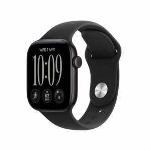 Apple Watch Series 12 GPS 42mm Black Aluminium Case with Black Sport Band – S/M