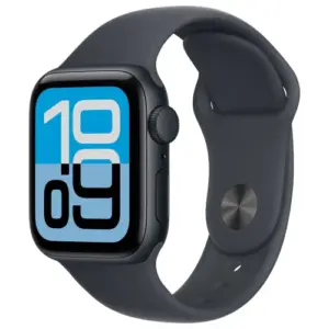 Apple Watch SE 3 GPS 44mm Midnight Aluminium Case with Navy Blue Sport Band – M/L (MJL94HN/A)