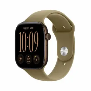 Apple Watch Series 12 GPS 46mm Dark Bronze Aluminium Case with Olive Sport Band – M/L (MJEU4HN/A)