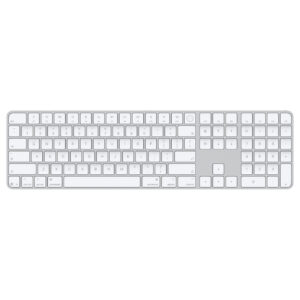 Apple Magic Keyboard with Touch ID and Numeric Keypad for Mac models with Apple silicon (USB-C) – US English – White Keys (MJM64HN/A)