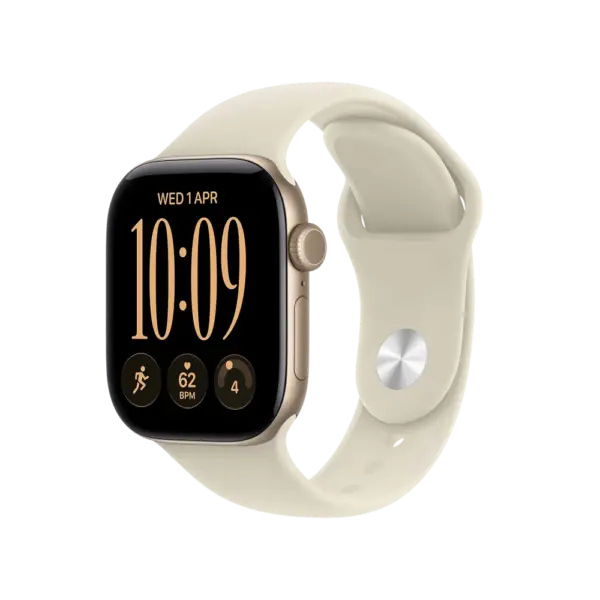 Apple Watch Series 12 Light Gold with Sand Sport Band image 1