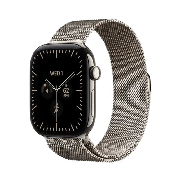 Apple Watch Series 12 Natural Titanium with Natural Milanese Loop image 1