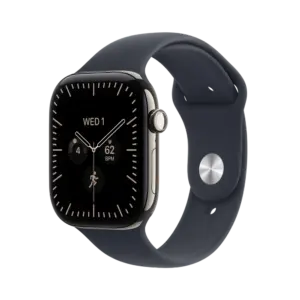 Apple Watch Series 12 Natural Titanium with Navy Blue Sport Band image 1