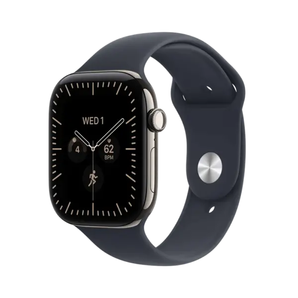 Apple Watch Series 12 Natural Titanium with Navy Blue Sport Band image 1