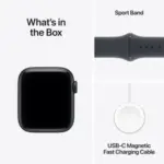 Apple Watch SE 3 Midnight with Navy Blue Sport Band image 3