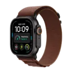 Apple Watch Ultra 4 Black Titanium with Burgundy Alpine Loop image 1