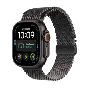 Apple Watch Ultra 4 Black Titanium with Black Titanium Milanese Loop image 1
