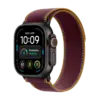 Apple Watch Ultra 4 Black Titanium with Burgundy Trail Loop image 1