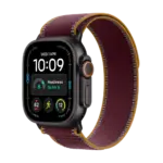 Apple Watch Ultra 4 Black Titanium with Burgundy Trail Loop image 1