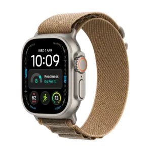 Apple Watch Ultra 4 Natural Titanium with Desert Alpine Loop image 1