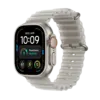 Apple Watch Ultra 4 Natural Titanium with Translucent Grey Ocean Band image 1