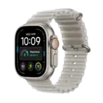 Apple Watch Ultra 4 Natural Titanium with Translucent Grey Ocean Band image 1